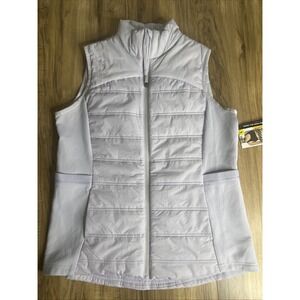 Avia Quilted Girls Large‎ (12-14) Sweater Vest Full Zip Purple NWT